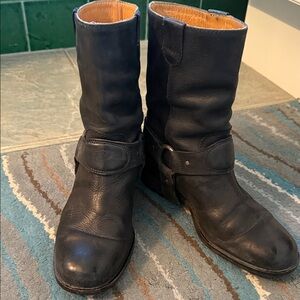 Saks Fifth Avenue black leather boots